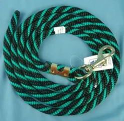 Nylon Lead Rope - 2 Color 13 Nylon Lead Rope - 2 Color -Royal Horse Outfitters 114408 009 nylon lead rope black green 98972 12158.1537223144