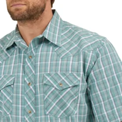 Men's Wrangler 20X Competition SS Snap Shirt 8 Men's Wrangler 20X Competition SS Snap Shirt -Royal Horse Outfitters 20x ss shirt turquoise detail 112359574 wrangler 04633.1736463790