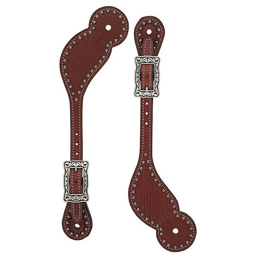 Weaver Leather Weaver Basketweave Floral Spot Spur Strap 4 Weaver Leather Weaver Basketweave Floral Spot Spur Strap - Image 2