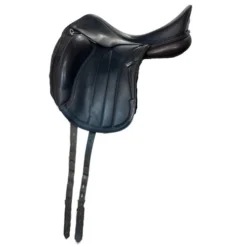 Used Equipe Viktoria Monoflap Dressage Saddle 17.5/W -Royal Horse Outfitters 334 Hero 00267.1687461331