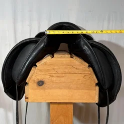 Used Custom Saddlery Revolution Dressage Saddle 17.5/MW 15 Used Custom Saddlery Revolution Dressage Saddle 17.5/MW -Royal Horse Outfitters 475 Front Measurement Copy 39477.1740779248