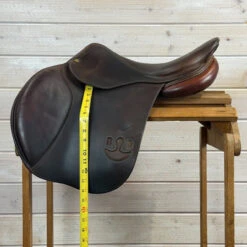 Used Bruno Delgrange Close Contact Jump Saddle 17/N -Royal Horse Outfitters 499 Flap Length 74066.1754936386