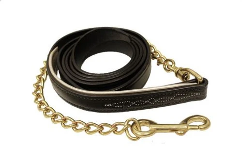 Walsh Signature Fancy Padded Lead With Brass Chain 3 Walsh Signature Fancy Padded Lead With Brass Chain