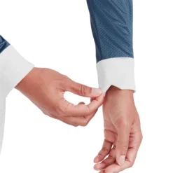 Horse Pilot Aerolight Long Sleeve Show Shirt -Royal Horse Outfitters aerolite top ls vntg indgo detail sleeve ALILS124 horse pilot 56693.1744830092