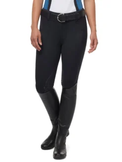 Kerrits Affinity Pro Knee Patch Schooling Tights -Royal Horse Outfitters affinity pro schooling tight black front 50454 kerrits 90348.1712844889
