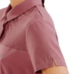 Horse Pilot Ariia Short Sleeve Polo -Royal Horse Outfitters ariia polo dk pink detail sleeve ARI123 horse pilot 56518.1744839304