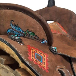 Alamo Saddlery Aztec Arrow Barrel Saddle -Royal Horse Outfitters aztec arrow barrel detail AZTEC ARROW alamo 39858.1650658497