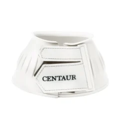 Centaur Heavy Duty Double Velcro Bell Boot -Royal Horse Outfitters bell boot ribbed velcro white 459790 centaur 94817.1595280718