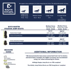 Majyk Equipe Boyd Martin Stadium Hind Jump Boots -Royal Horse Outfitters boyd martin stadium jump boots size guide BMJ2004 majyk 91816.1743206418