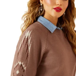 Ariat Caravan Sweater 11 Ariat Caravan Sweater -Royal Horse Outfitters caravan sweater toasted coconut shoulder 10062820 ariat 53228.1755974661
