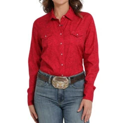 Cinch ArenaFlex Pink Paisley Snap Shirt
