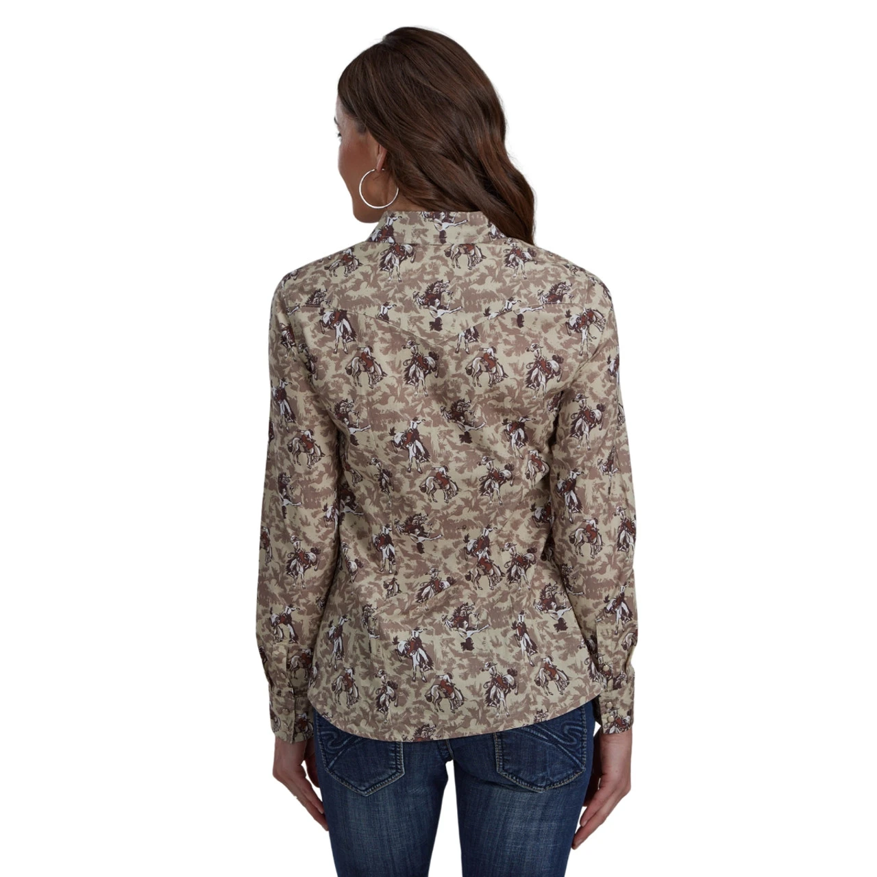 Roper Vintage Cowboy Print LS Snap Shirt 5 Roper Vintage Cowboy Print LS Snap Shirt - Image 3