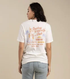 Sendero Cowboy Waterski Club T-Shirt 8 Sendero Cowboy Waterski Club T-Shirt -Royal Horse Outfitters cowboy waterski club tee white back lifestyle 124F25 sendero 74280.1724369221