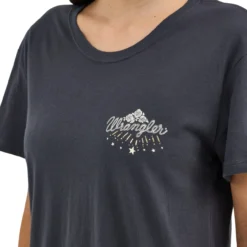 Wrangler Long Live Cowgirls Tee -Royal Horse Outfitters cowgirls tee phantom detail front 112358430 wrangler 96099.1736784995