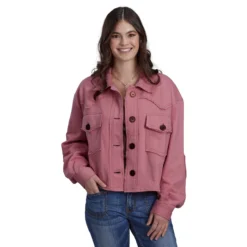 Roper Cropped Button Fleece Shirt