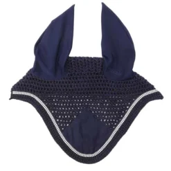 Kavalkade Crystal Fly Bonnet -Royal Horse Outfitters crystal fly bonnet navy front 36103 NAVY kavalkade 75599.1621107259