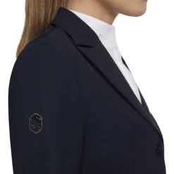 Samshield Jackie Crystal Rain Show Jacket -Royal Horse Outfitters crystal rain coat navy detail JACKIE CRYSTAL RAIN samshield 13084.1745956244