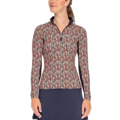 Kastel Denmark Deco Plumes 1/4 Zip LS Shirt