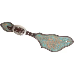 Desert Flower Rancher Spur Strap 7 Desert Flower Rancher Spur Strap -Royal Horse Outfitters desert flower spur strap turquoise SSRDFTPW martin 92950.1674004462
