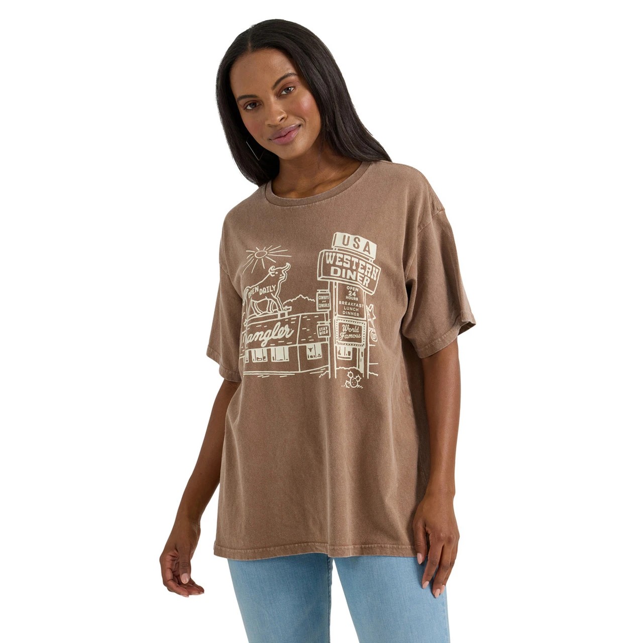 Wrangler Western Diner Oversized Tee 3 Wrangler Western Diner Oversized Tee