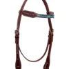 BLR Dots & Turquoise Rawhide Brow Headstall 2 BLR Dots & Turquoise Rawhide Brow Headstall -Royal Horse Outfitters dots turquoise rh brown hs latigo 2200 LAT buffalo leather 25078.1647370594