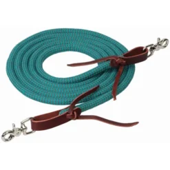 Weaver Leather Weaver EcoLuxe Round Trail Rein 9 Weaver Leather Weaver EcoLuxe Round Trail Rein -Royal Horse Outfitters ecoluxe round trail rein turquoise charcoal 353260 weaver 20301.1673480383