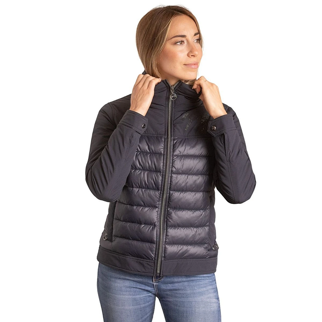 PÉNÉLOPE Pénélope Edelweiss Navy Quilted Jacket 3 PÉNÉLOPE Pénélope Edelweiss Navy Quilted Jacket