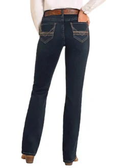Rock & Roll Denim Stretch Embroidered Jeans -Royal Horse Outfitters emb riding jean dk.wash back BW4RD04780 RRD 67259.1724283512
