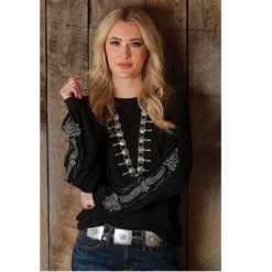 Cruel Denim Boot Stitch Sleeve Top