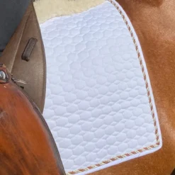 Halter Ego European Cotton Dressage Pad -Royal Horse Outfitters euro cotton dressage pad white rust rope detail halter ego 07404.1740703793