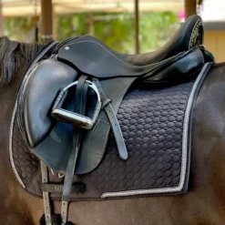 Halter Ego Crystal European Cotton Dressage Pad -Royal Horse Outfitters euro cotton drsg crystal black lifestyle EUROPEAN COTTON XTL halter ego 20896.1740706348