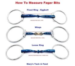 Fager Diana Titanium Weymouth -Royal Horse Outfitters fager bit measure guide mtf 36008.1717539710