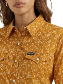 Wrangler Mustard Floral LS Snap Shirt 9 Wrangler Mustard Floral LS Snap Shirt -Royal Horse Outfitters floral snap ls mustard detail 112353165 wrangler 94459.1719623960