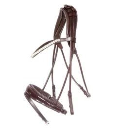 Kavalkade Florina Rolled Snaffle Bridle -Royal Horse Outfitters florina snaffle bridle brown 19047 02 kavalkade 53131.1680908679