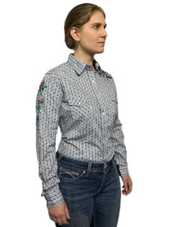 Panhandle Flex Embroidered Print LS Shirt