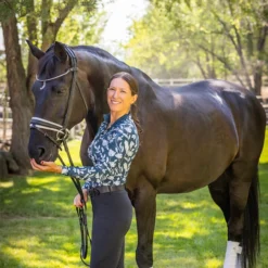Kastel Denmark French Tulip 1/4 Zip LS Shirt -Royal Horse Outfitters french tulip ls blue lifestyle LF25SFT kastel 79003.1755809180