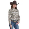 Roper Bronc Embroidered Yokes Plaid Shirt 2 Roper Bronc Embroidered Yokes Plaid Shirt -Royal Horse Outfitters front yoke snap top brown front 105000167005 roper 05672.1758670966