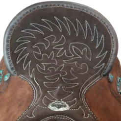 Alamo Saddlery Geo Aztec Barrel Saddle 12 Alamo Saddlery Geo Aztec Barrel Saddle -Royal Horse Outfitters geo barrel brown seat GEO AZTEC alamo 90026.1650487054