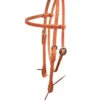 Berlin Leather Hand Tied Brow Headstall -Royal Horse Outfitters hand tied brow headstall harness side H300 berlin leather 89914.1673314340
