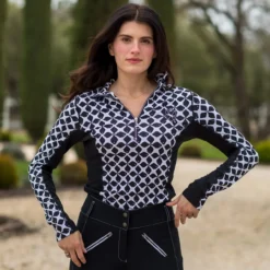 Goode Rider Ideal LS Show Shirt FW25 -Royal Horse Outfitters ideal show shirt ls blk flwr lifestyle 18040 2076 goode rider 92652.1757638357