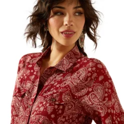 Ariat Imprints Long Sleeve Shirt -Royal Horse Outfitters imprints LS shirt antique paisley front detail 10062809 ariat 90038.1755973007