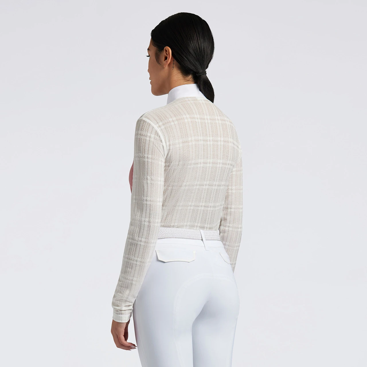 Cavalleria Toscana Jacquard Mesh Zip Show Shirt 5 Cavalleria Toscana Jacquard Mesh Zip Show Shirt - Image 3