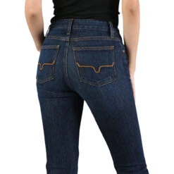 Kimes Ranch Jennifer High Rise Jeans -Royal Horse Outfitters jennifer HR dark wash jeans back closeup kimes 79460.1732917101