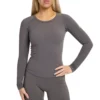 TKEQ Kassidy Technical Long Sleeve Top -Royal Horse Outfitters kassidy seamless ls greystone front hero KASSIDY tkeq 42973.1757724324