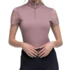 Kastel Denmark Lace Cap Sleeve 1/4 Zip 2 Kastel Denmark Lace Cap Sleeve 1/4 Zip -Royal Horse Outfitters lace cap sleeve mauve front CSPF24LM kastel 79171.1721766052