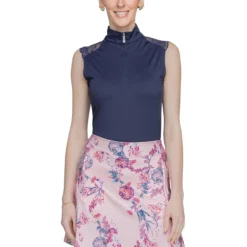 Kastel Denmark Lace Shoulder Sleeveless Shirt