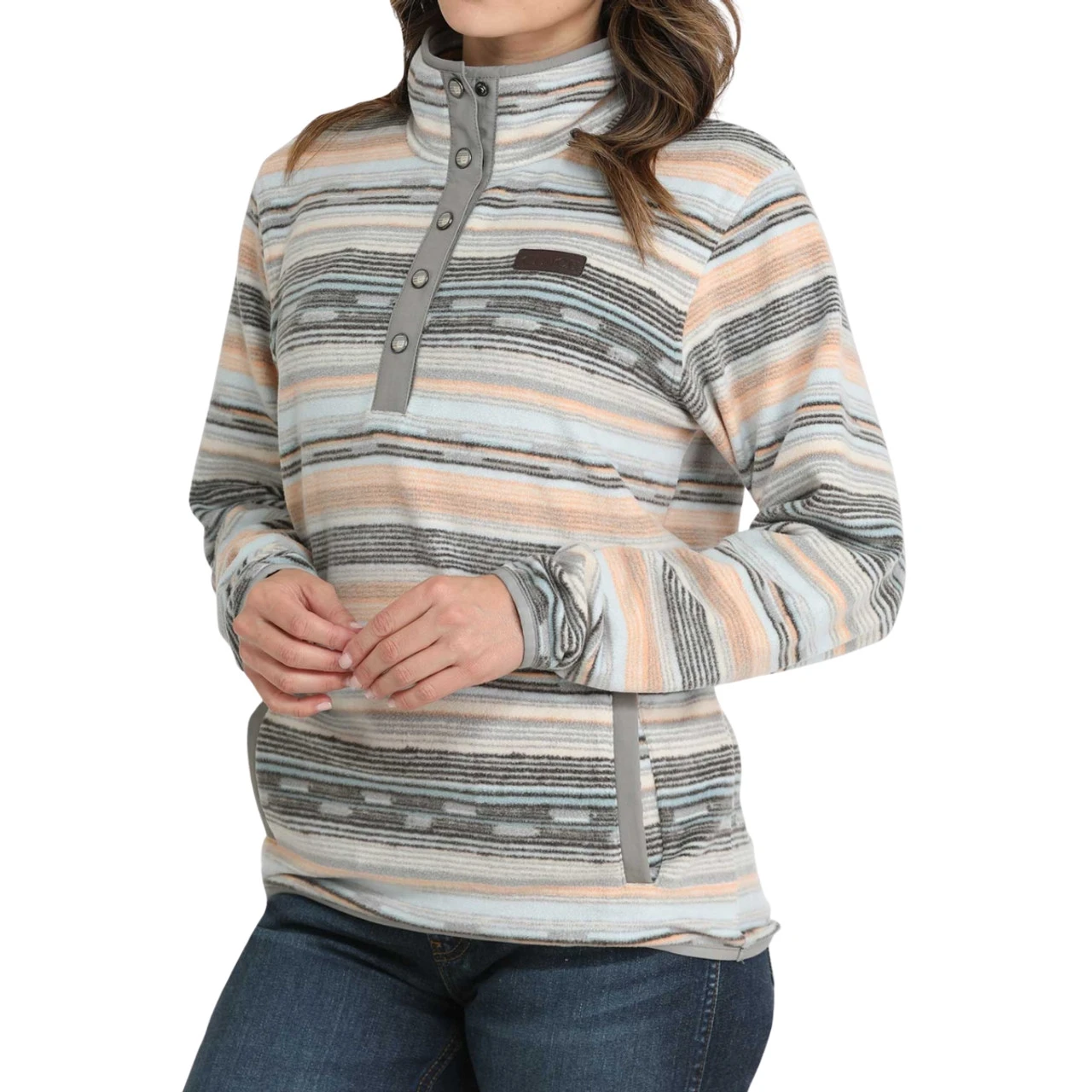 Cinch Stripe 1/4 Snap Fleece Pullover 4 Cinch Stripe 1/4 Snap Fleece Pullover - Image 2