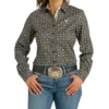 Cinch Grey Medallion Print Shirt -Royal Horse Outfitters lds medallion ls grey front MSW9165053 cinch 05341.1720035913