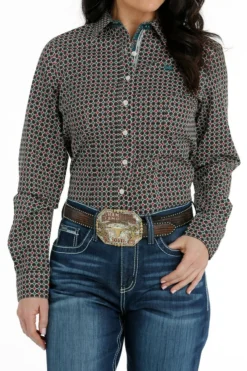 Cinch Medallion Print Performance Shirt 8 Cinch Medallion Print Performance Shirt -Royal Horse Outfitters lds print ls multi front MSW9165040 cinch 98910.1712845179