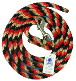Nylon Lead Rope - Multi-Color 18 Nylon Lead Rope - Multi-Color -Royal Horse Outfitters lead rope red black tan 05554.1597953951